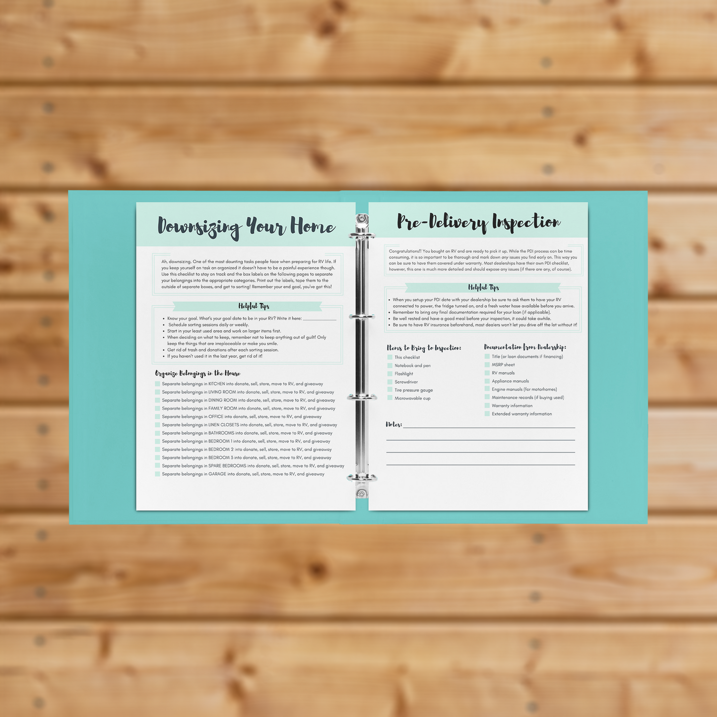 Preparing to RV Bundle || 32 Pages