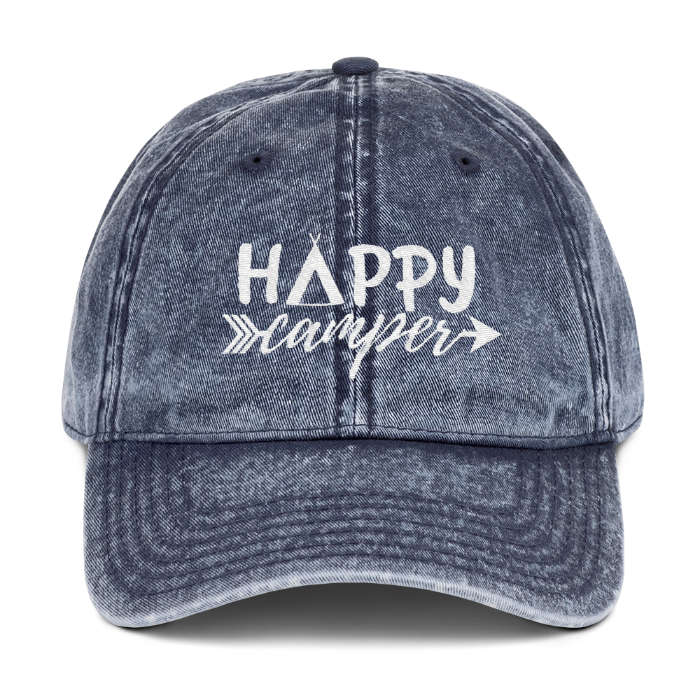Happy Camper Vintage Cotton Cap