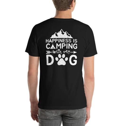 Back of T-Shirt - Happiness is Camping with my Dog