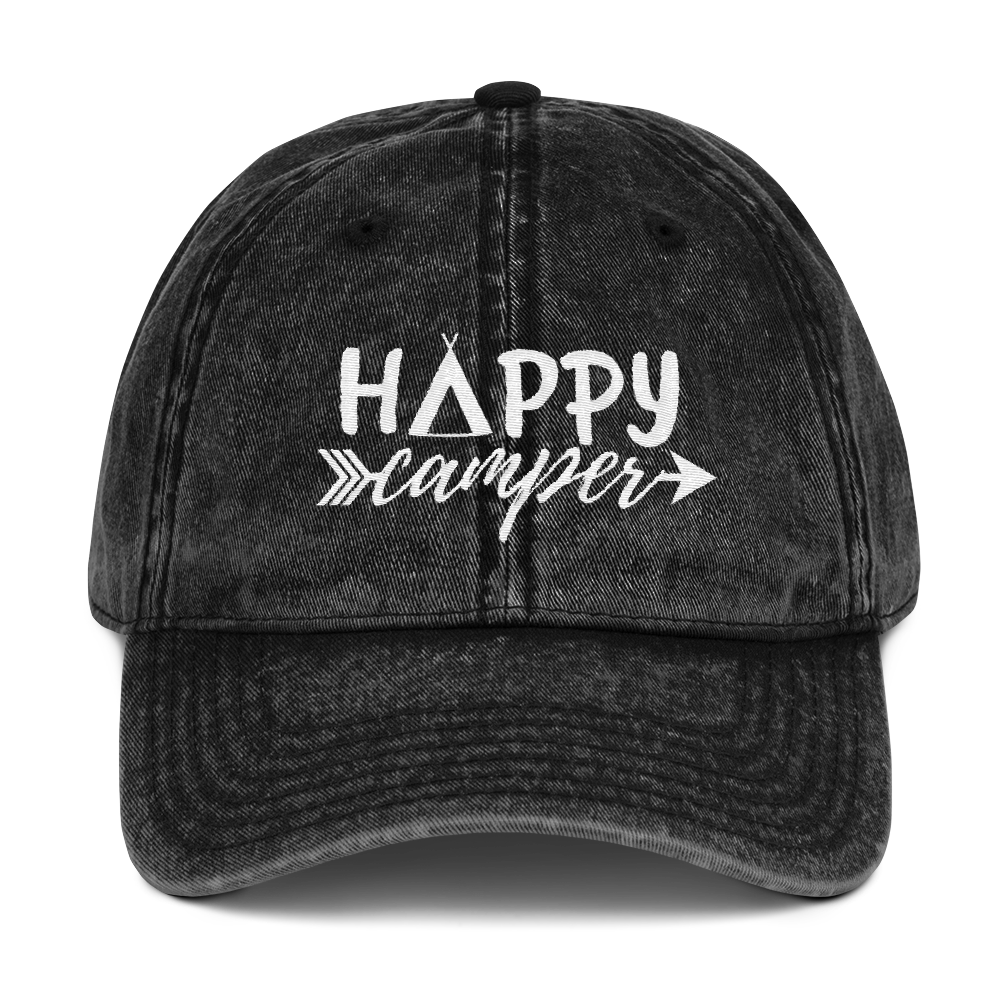 Happy Camper Vintage Cotton Cap