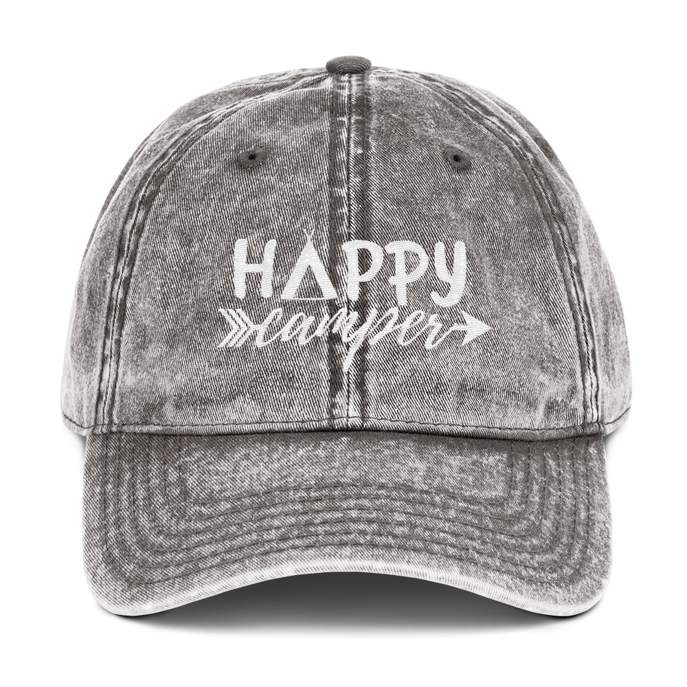 Happy Camper Vintage Cotton Cap