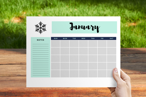Blank Calendar || 12 Pages