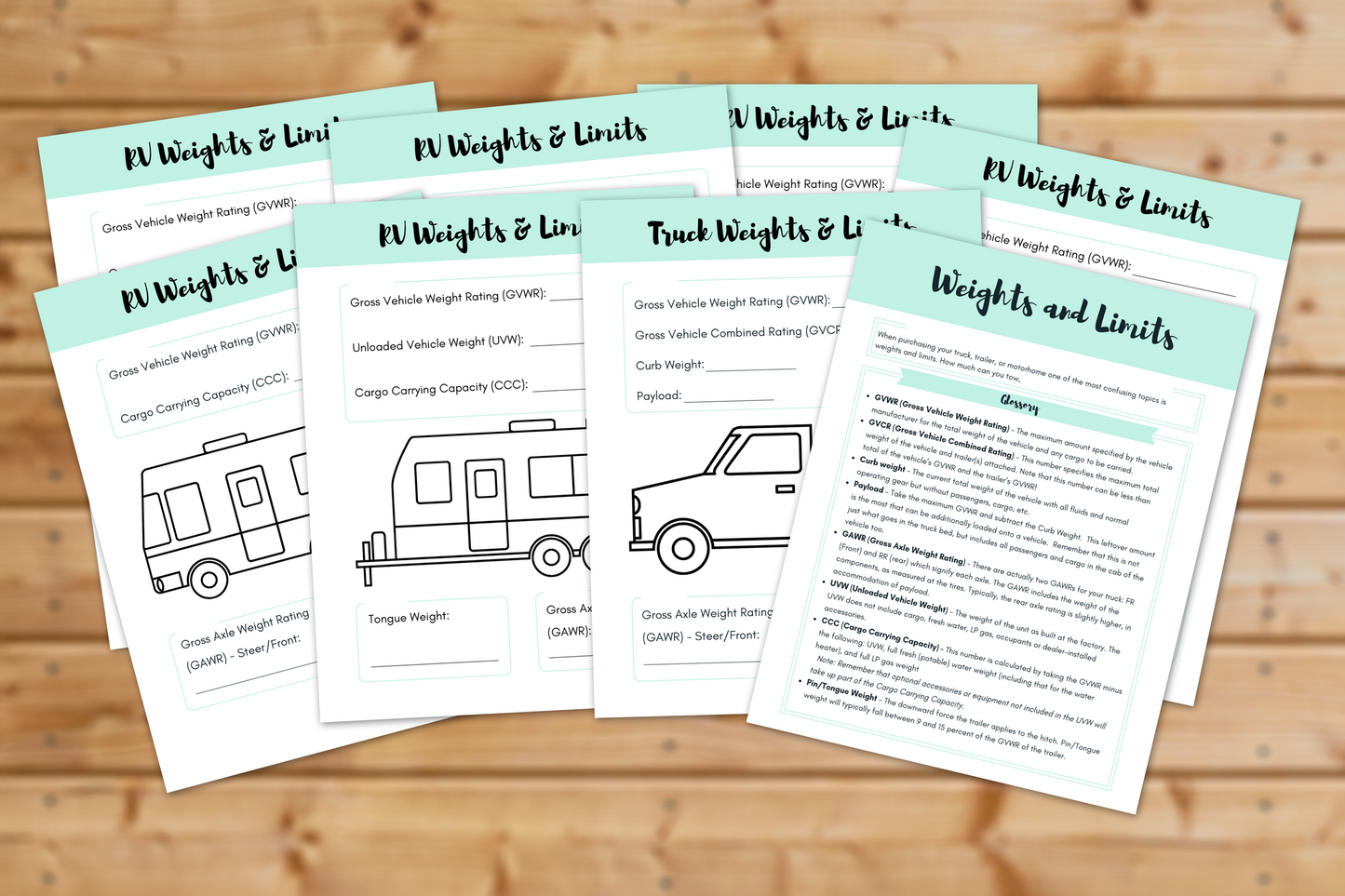 Weights and Limits Workbook || 8 Pages