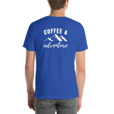 Back of T-Shirt - Coffee and Adventure