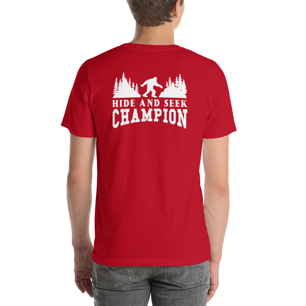 Back of T-Shirt - Hide and Seek Champion