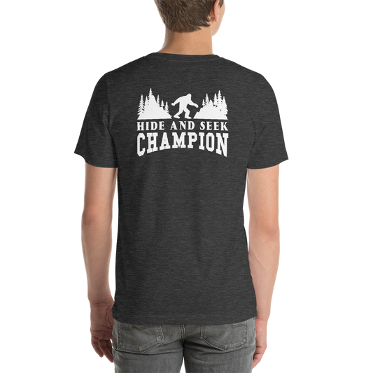 Back of T-Shirt - Hide and Seek Champion