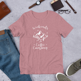 Weekends Coffee Camping with Mountains T-Shirt