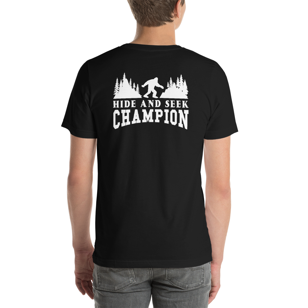 Back of T-Shirt - Hide and Seek Champion